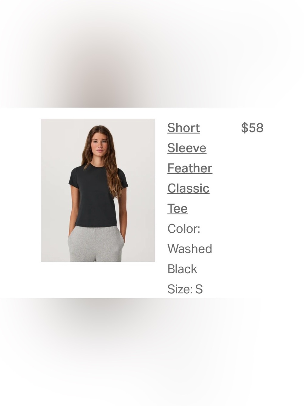 Vuori Short Sleeve Feather Classic Tee Sz S